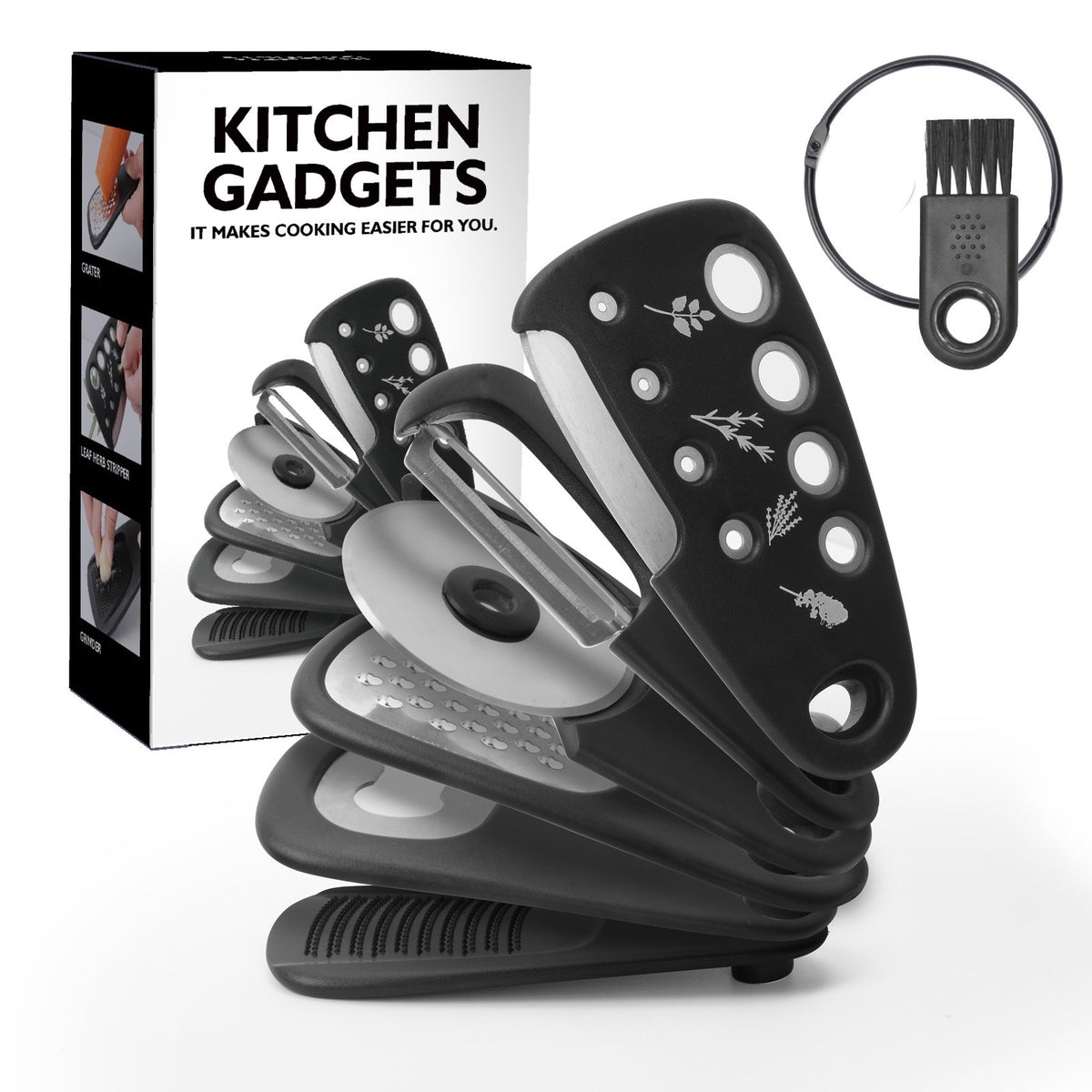 Ensemble de 6 ustensiles de cuisine empilables