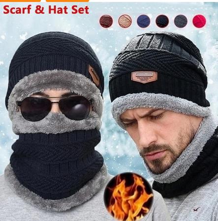 Ensemble bonnet et écharpe d'hiver