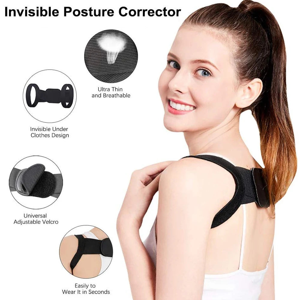 Correcteur de Posture Réglable – Un Dos Droit en 10 Secondes, Invisible sous les Vêtements